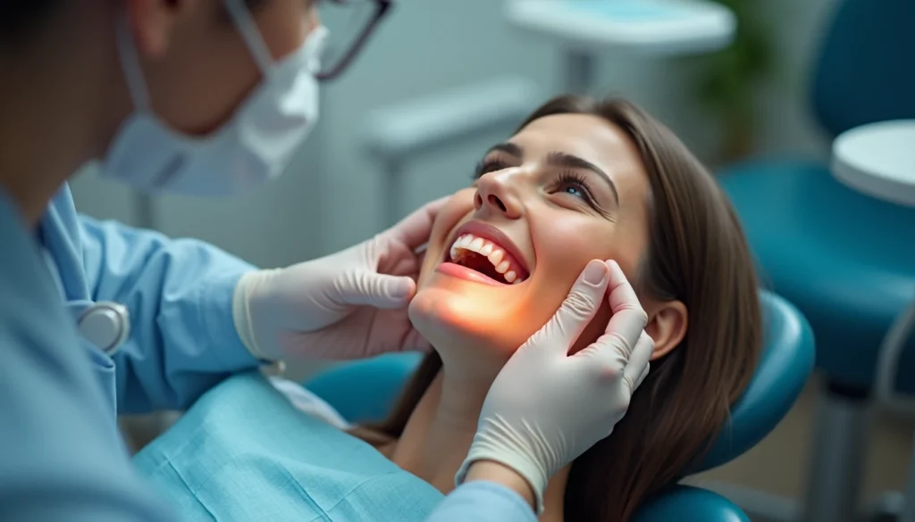 Çene eklemi bozukluğu tedavisi için diş hekimi muayenesi