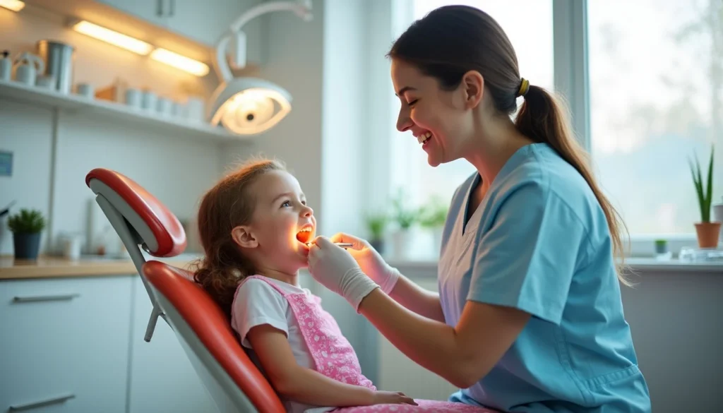 Çocuk diş hekimliği muayenesi - pedodonti uzmanı ve çocuk hasta