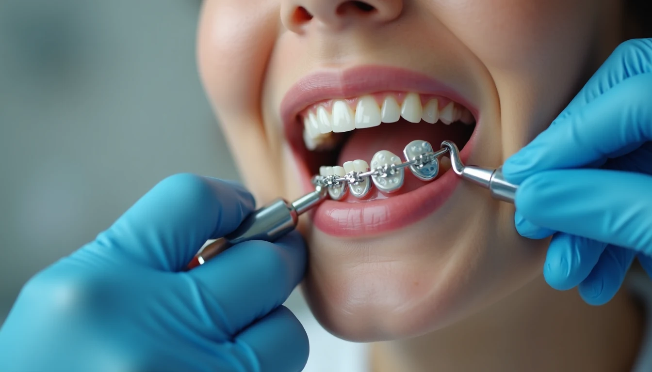 Tel tedavisinde braket kontrolü yapan ortodonti uzmanı