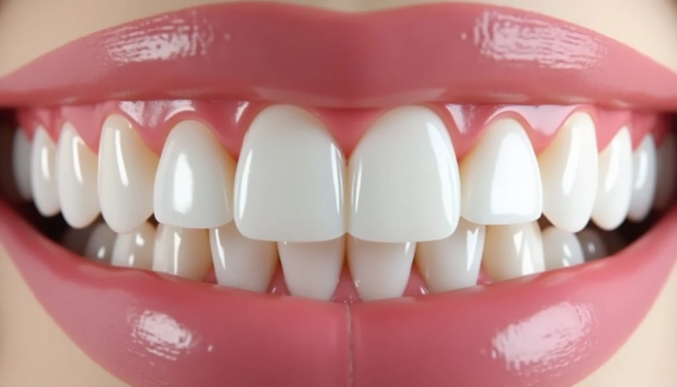 Ön diş estetiğinde doğal görünüm veren seramik kaplama yakın planı